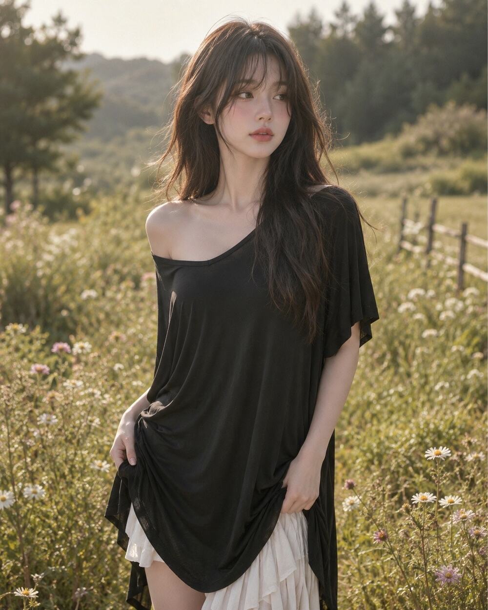 Slow Mornings + Barefoot Moments ultra slouchy drapey tunic top